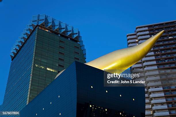 Asahi Breweries Building in Asakusa, affectionately known as the "turd building", was actually meant to resemble a drop of beer..