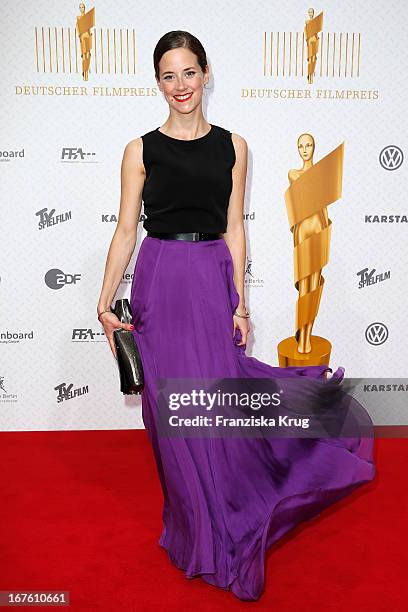 Anja Knauer attends the Lola German Film Award 2013 at Friedrichstadt-Palast on April 26, 2013 in Berlin, Germany.