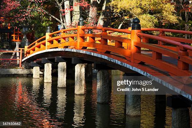 Lotus Pond at Garan, the sacred complex of temple buildings with a red bridge and a small island is called Hasu-ike, the pond of lotus. It is said...