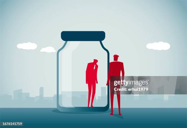 autistic - stuck inside stock illustrations