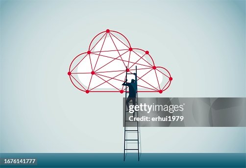 The man found cloud data The man found cloud data