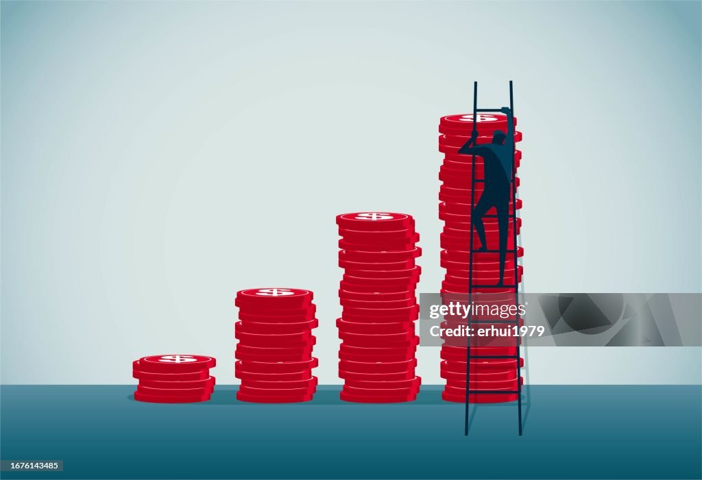 Wealthy Rise Rise To The Pinnacle Of Wealth High-Res Vector Graphic - Getty Images