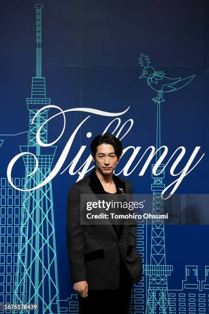 Dean Fujioka attends the opening event of Tiffany & Co.'s new store in Omotesando on September 12, 2023 in Tokyo, Japan.