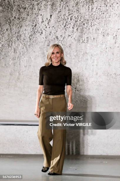 Fashion designer Tory Burch walks the runway during the Tory Burch Ready to Wear Spring/Summer 2024 fashion show as part of the New York Fashion Week...