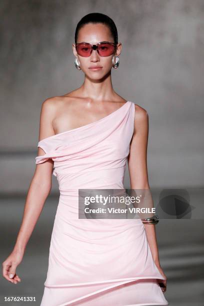 Model walks the runway during the Tory Burch Ready to Wear Spring/Summer 2024 fashion show as part of the New York Fashion Week on September 11, 2023...