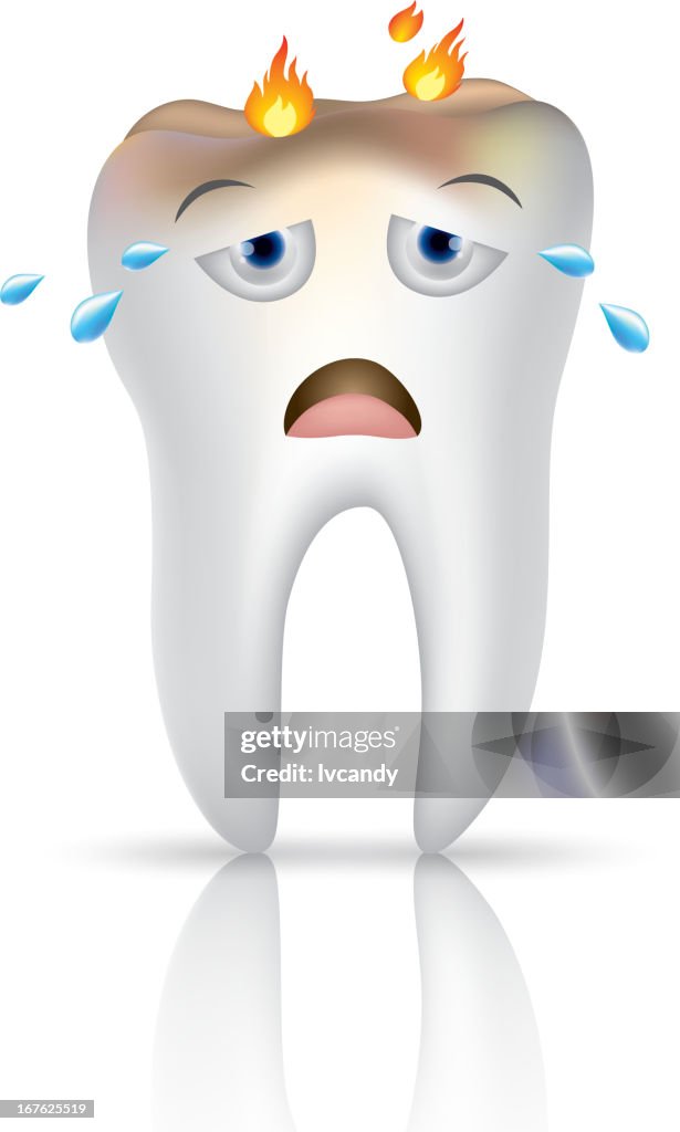 Cartoon Tooth Crying High-Res Vector Graphic - Getty Images