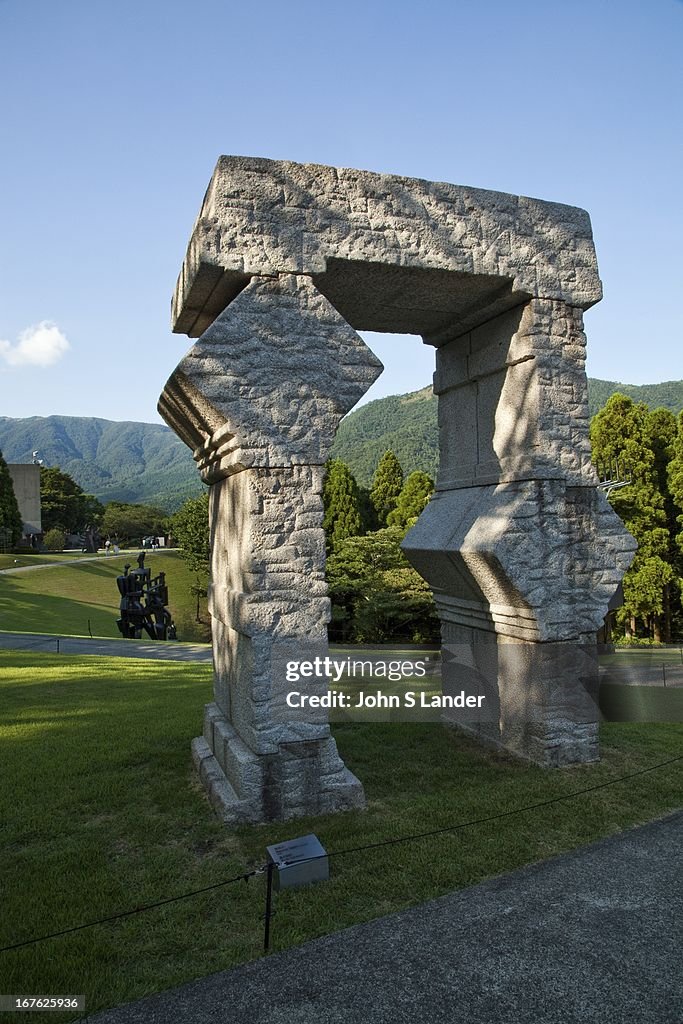 The Hakone Open Air Museum creates a harmonic balance of the...