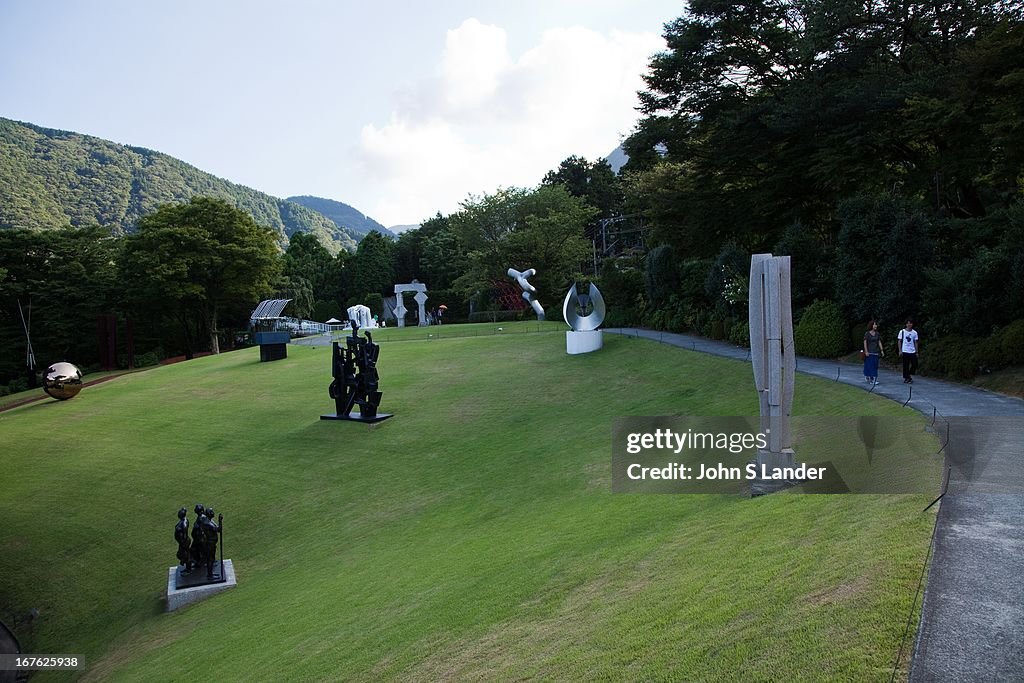 The Hakone Open Air Museum creates a harmonic balance of the...