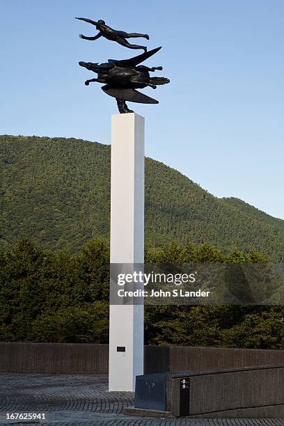 Man and Pegusus" Carl Milles - The Hakone Open Air Museum creates a harmonic balance of the nature of Hakone National Park with art in the form of...