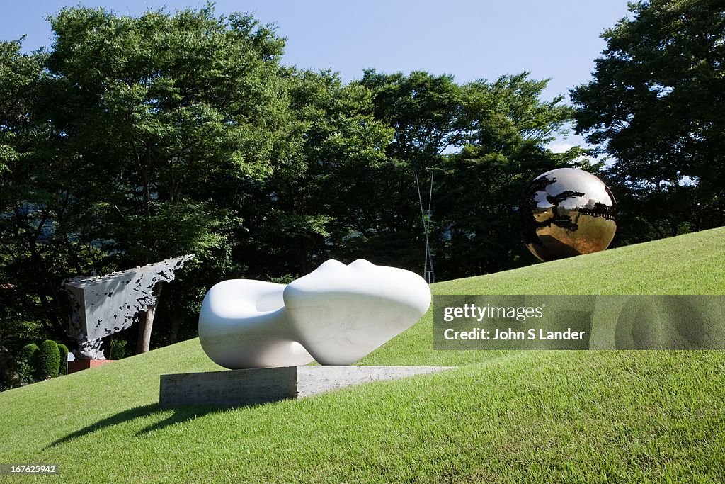 The Hakone Open Air Museum creates a harmonic balance of the...
