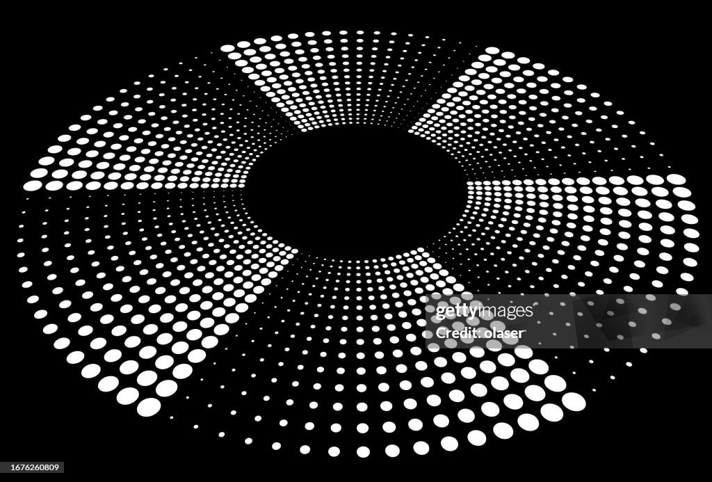 Turning Sections Of Dots In A Concentric Layout High-Res Vector Graphic ...