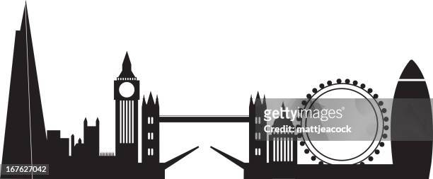 stockillustraties, clipart, cartoons en iconen met london city skyline - augurk
