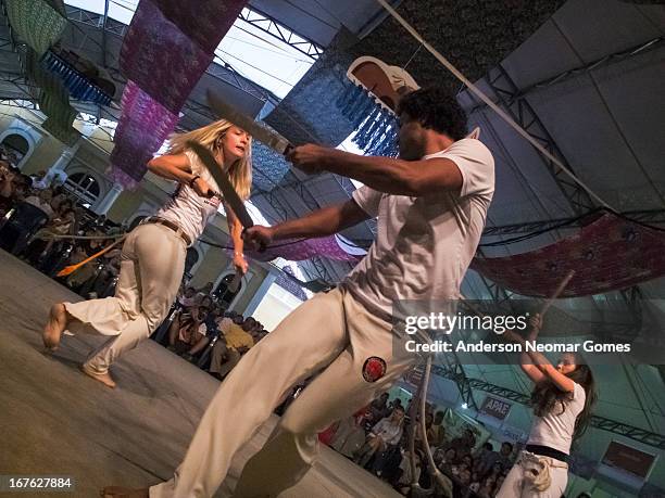 Maculele is an ancient dance from slavery age with sticks and machetes Presented by Muzenza Group of Capoeira. São Francisco do Sul-SC/Brazil...