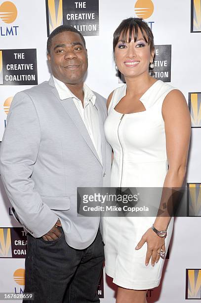 Comedian Tracy Morgan and President and CEO of Lanmark Technology inc. Lani Hay attend the Celebrating The Arts In American Dinner Party With...