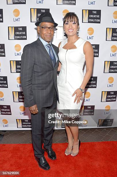 Actor Giancarlo Esposito and President and CEO of Lanmark Technology inc. Lani Hay attend the Celebrating The Arts In American Dinner Party With...