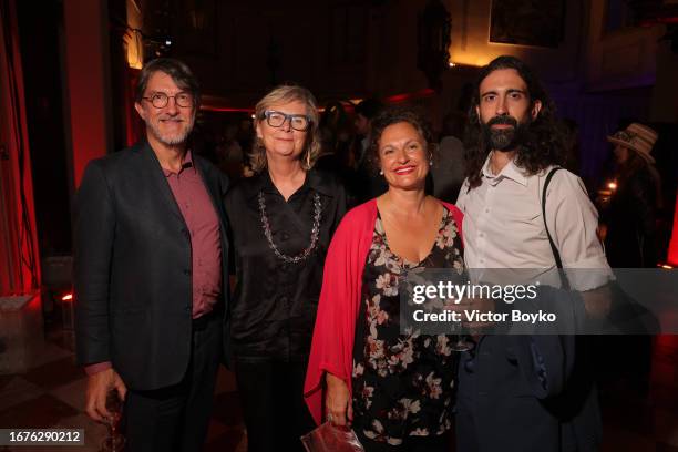 Andrea Vico, Jane Williams, Savina Neirotti and Gabriele Capolino attend The Gotham / YPO Global One "Una Notte A Venezia" at Palazzo Donà Dalle Rose...