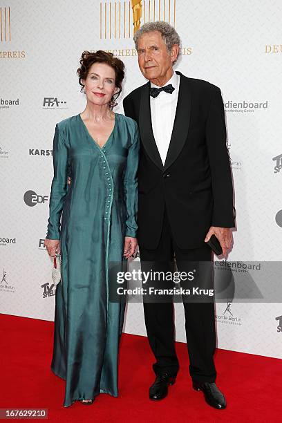 Gudrun Landgrebe and Ulrich von Nathusius attend at the Lola German Film Award 2013 at Friedrichstadt-Palast on April 26, 2013 in Berlin, Germany.