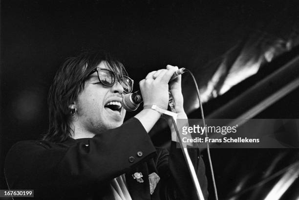 20th AUGUST: American musician Jeffrey Lee Pierce performs at Waterpop in Wateringen, the Netherlands on 20th August 1988.