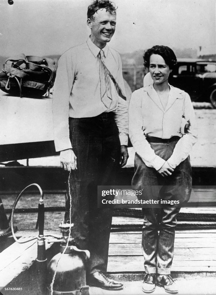 Charles Lindbergh with his wife Anne Spencer Morrow before their Charles Lindbergh with his wife Anne Spencer Morrow before their