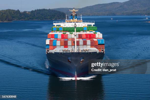 frachtschiff - schiffsbug stock-fotos und bilder