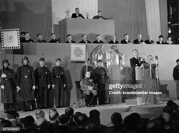 Meeting of the Vaterländische Front in the Vienna Musikvereinssaal. Austria. Photograph. January 1st 1936. Veranstaltung der Vaterländischen Front im...