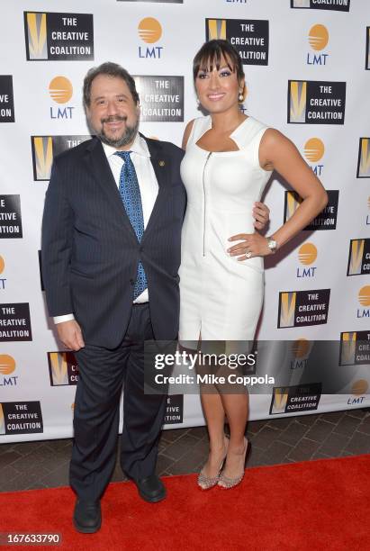 United States Senator Paul Strauss and President and CEO of Lanmark Technology inc. Lani Hay attend the Celebrating The Arts In American Dinner Party...