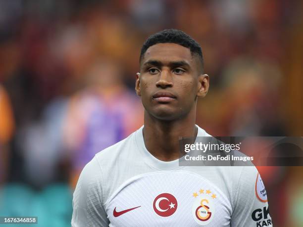 Tete of Galatasaray looks on prior to the Turkish Super League match between Galatasaray and Samsunspor on September 16, 2023 in Istanbul, Turkey.