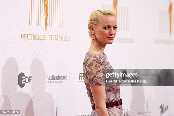 Franziska Knuppe attends the Lola German Film Award 2013 at Friedrichstadt-Palast on April 26, 2013 in Berlin, Germany.