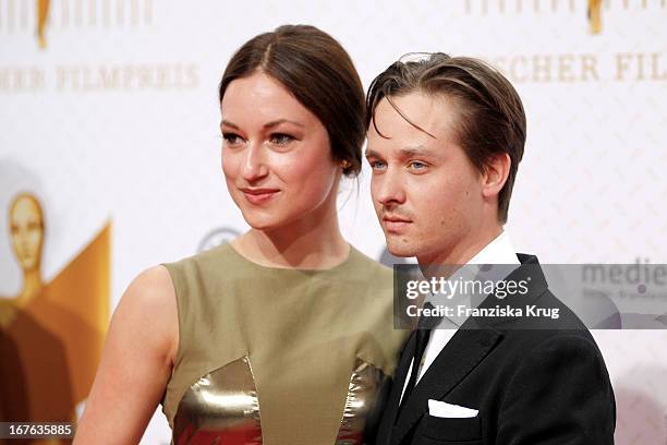 Annie Mosebach and Tom Schilling attend the Lola German Film Award 2013 at Friedrichstadt-Palast on April 26, 2013 in Berlin, Germany.