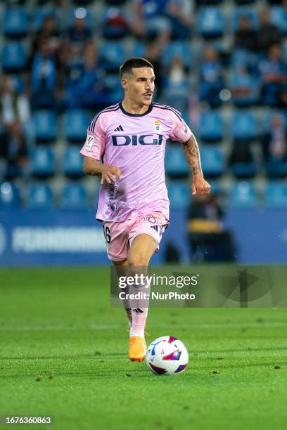 Jaime Seoane of Real Oviedo in action during the LaLiga Hypermotion 2023 - 2024 match between FC Andorra v Real Oviedo at Estadi Nacional d Andorra...