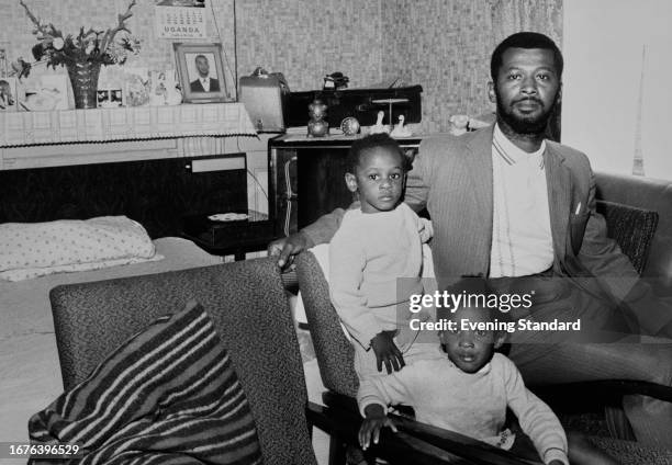 Members of the Dixon family in their living room at 72 Mayall Road, Herne Hill, London, July 3rd, 1970.