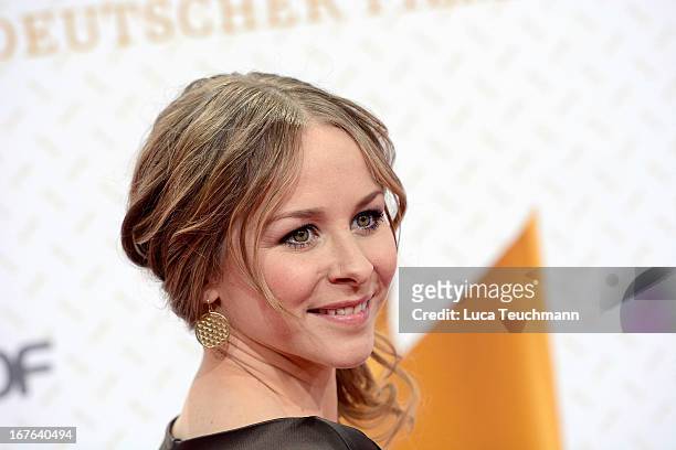 Jasmin Schwiers attends the Lola German Film Award 2013 at Friedrichstadtpalast on April 26, 2013 in Berlin, Germany.