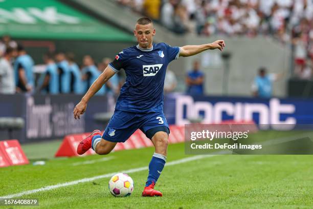 Pavel Kaderabek of TSG 1899 Hoffenheim controls the ball during the Bundesliga match between 1. FC Köln and TSG Hoffenheim at RheinEnergieStadion on...