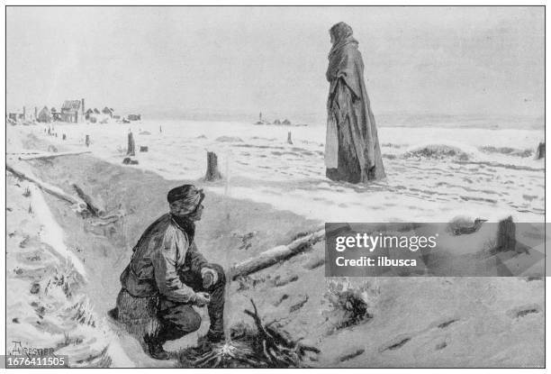 antique image from british magazine - abandoned stock illustrations