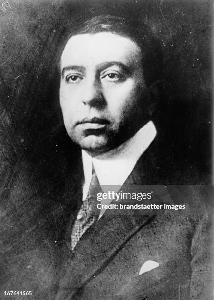 Camillo Castiglioni, Italian-Austrian industrialist, stock exchange speculator and pionieer of the Austrian aviation. Photograph. 1920. Camillo...