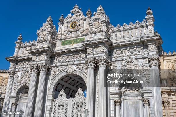 the dolmabahce palace in istanbul, turkey - palace stock pictures, royalty-free photos & images