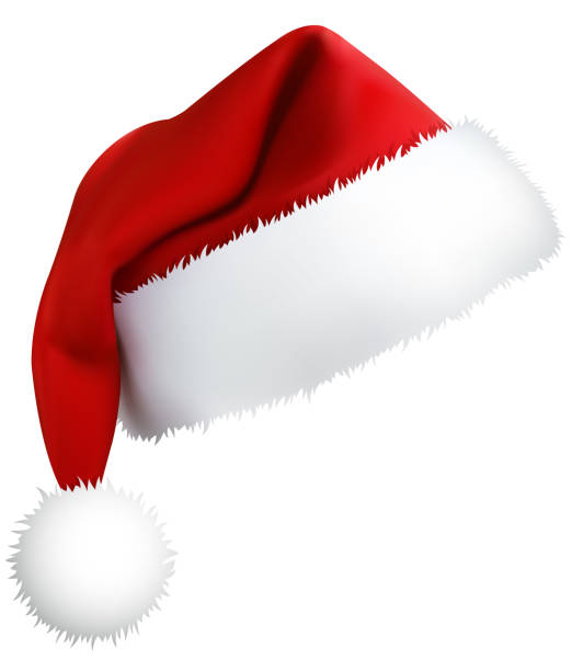 christmas santa claus hats - santa-hat stock illustrations