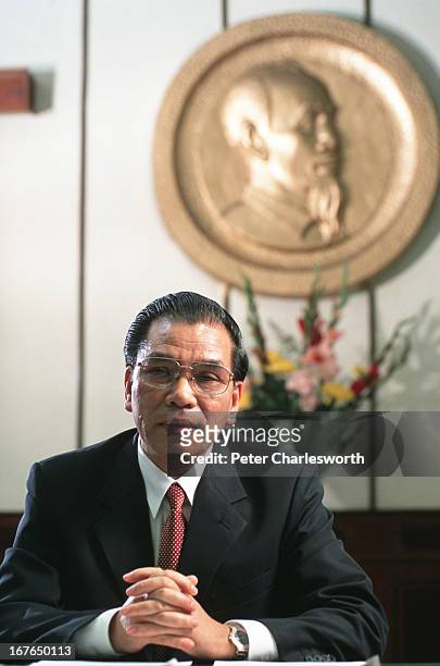 Vietnamese Communist Party Secretary, General Nong Duc Manh, in the Communist Party headquarters in Hanoi..