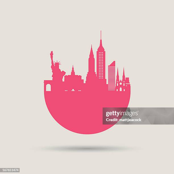 new york skyline - empire state building vector stock illustrations