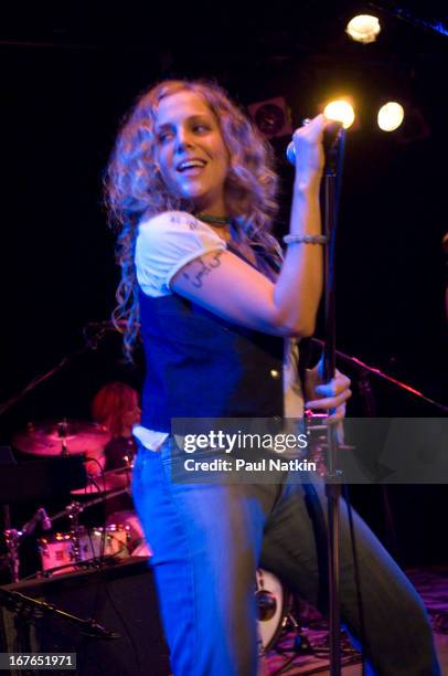 American rock band Antigone Rising perform on stage at Martyr's nightclub, Chicago, Illinois, October 3, 2006. Pictured is singer Cassidy.