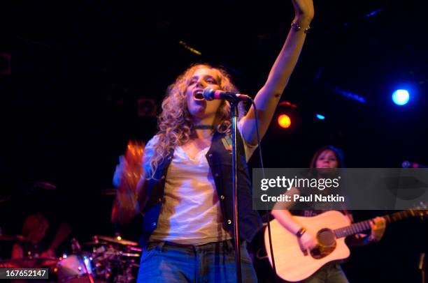 American rock band Antigone Rising perform on stage at Martyr's nightclub, Chicago, Illinois, October 3, 2006. Pictured is singer Cassidy and...