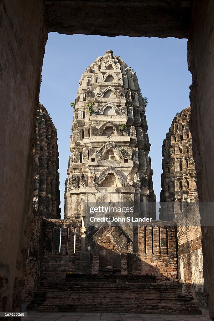 Wat Si Sawai, the most Khmer styled temple remaining at...