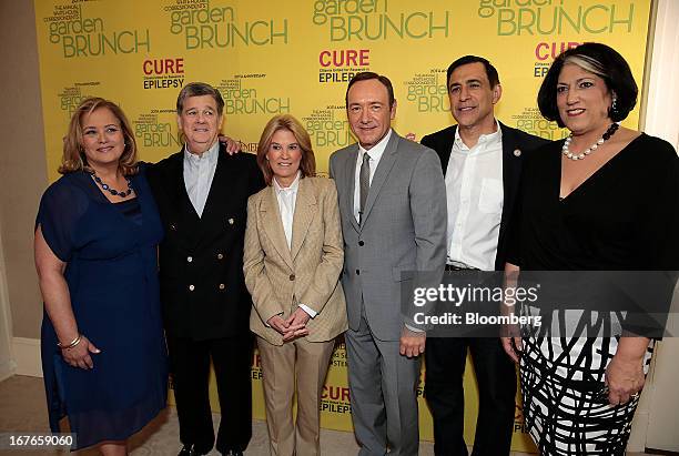 Democratic strategist Hilary Rosen, from left, John Coale, Fox News Channel host Greta Van Susteren, actor Kevin Spacey, Representative Darrell Issa,...