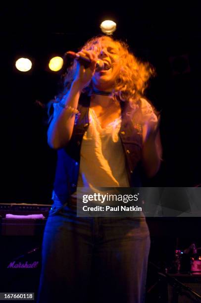 American rock band Antigone Rising perform on stage at Martyr's nightclub, Chicago, Illinois, October 3, 2006. Pictured is singer Cassidy.