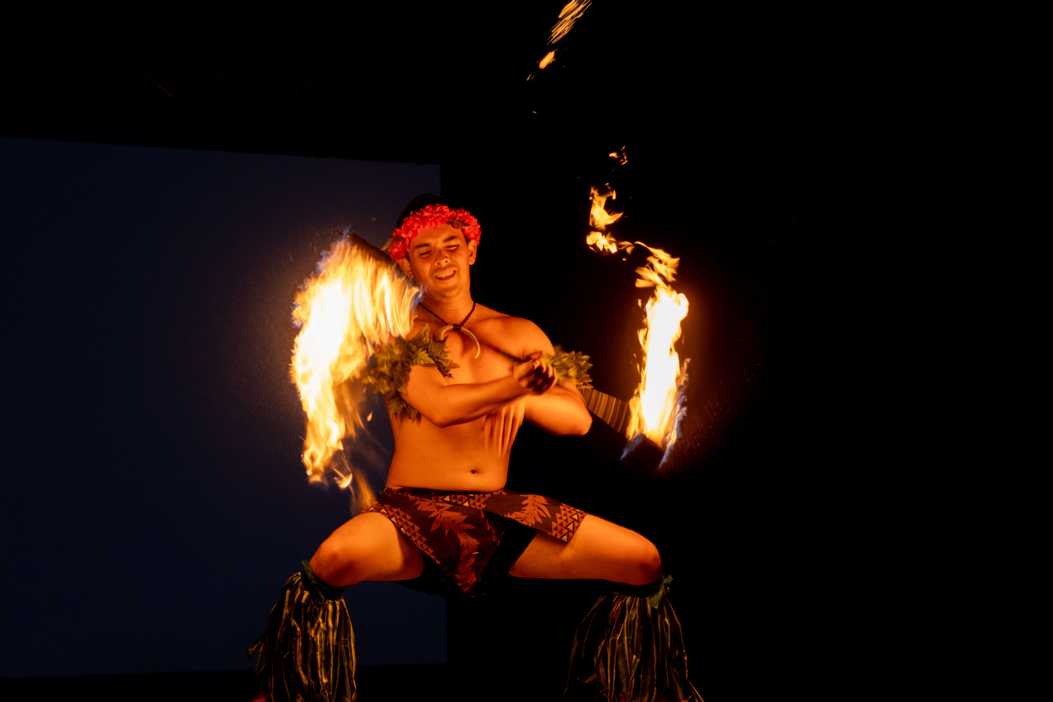 fire dancers
