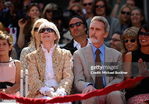 Shirlee Mae Adams and Robert Wolders attend actress Jane Fonda's Handprint/Footprint Ceremony during the 2013 TCM Classic Film Festival at TCL...