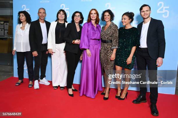 Jury Members Gaia Guasti, Medi Sadoun, Sophie Révil, Rima Abdul Malak, Audrey Fleurot, Laure de Butler, Constance Labbé and Medi Sadoun attend the...