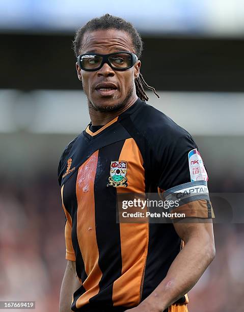 Edgar Davids of Barnet in action during the npower league Two match between Northampton Town and Barnet at Sixfields Stadium on April 27, 2013 in...