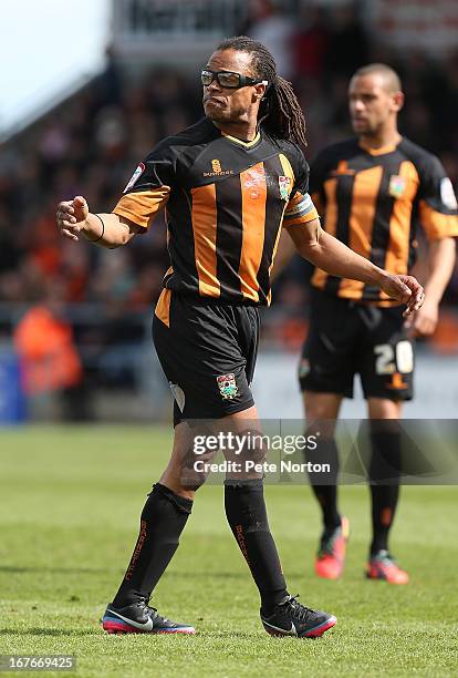 Edgar Davids of Barnet in action during the npower league Two match between Northampton Town and Barnet at Sixfields Stadium on April 27, 2013 in...