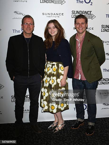 Director Jeremy Lovering and actors Alice Englert and Allen Leech attend the "In Fear" screening during the Sundance London Film And Music Festival...